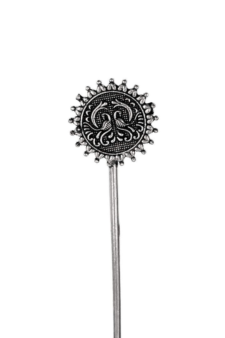 Oxidised Silver Hair Stick Combo - 5