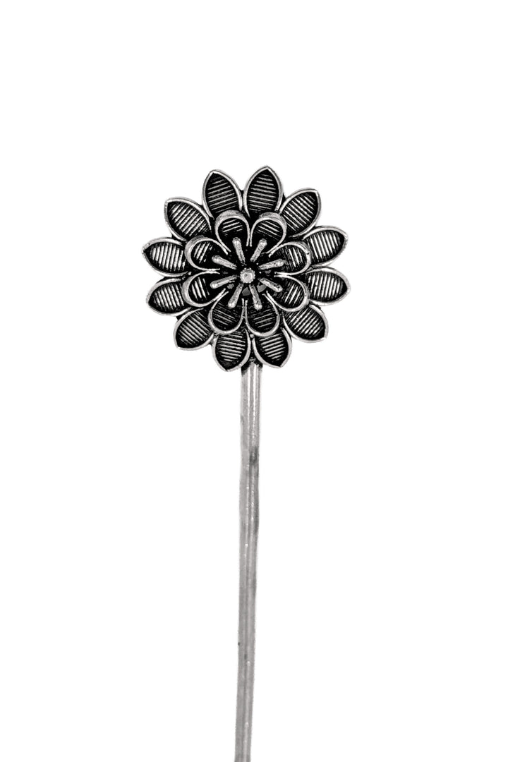Oxidised Silver Hair Stick Combo - 4