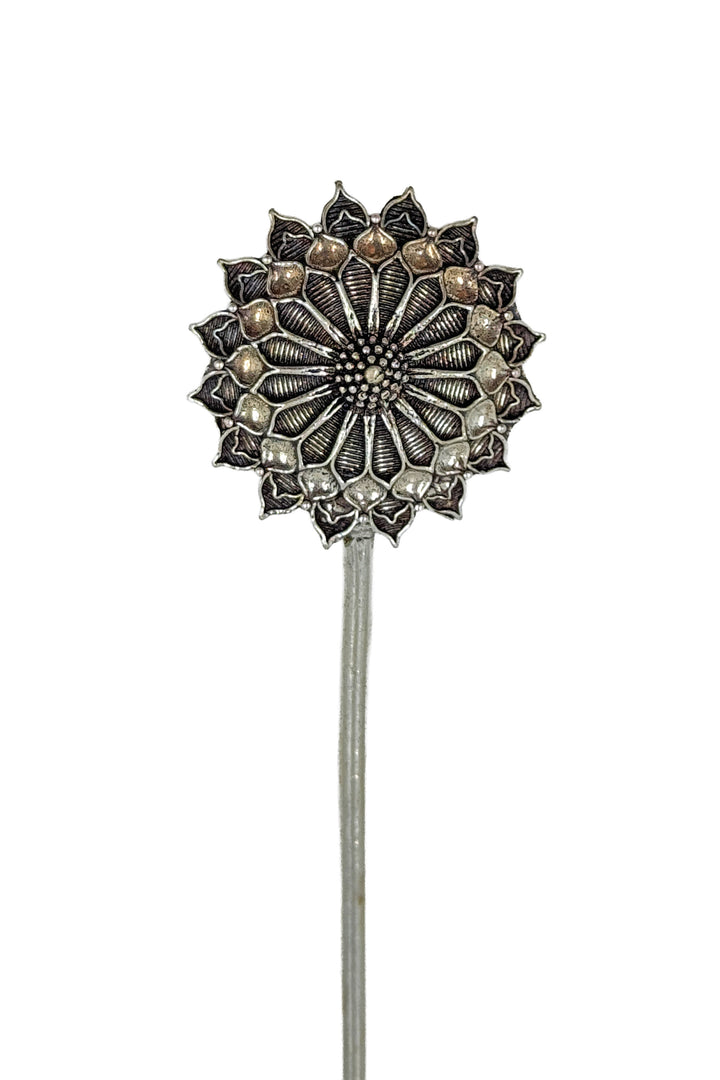 Oxidised Silver Hair Stick Combo - 5
