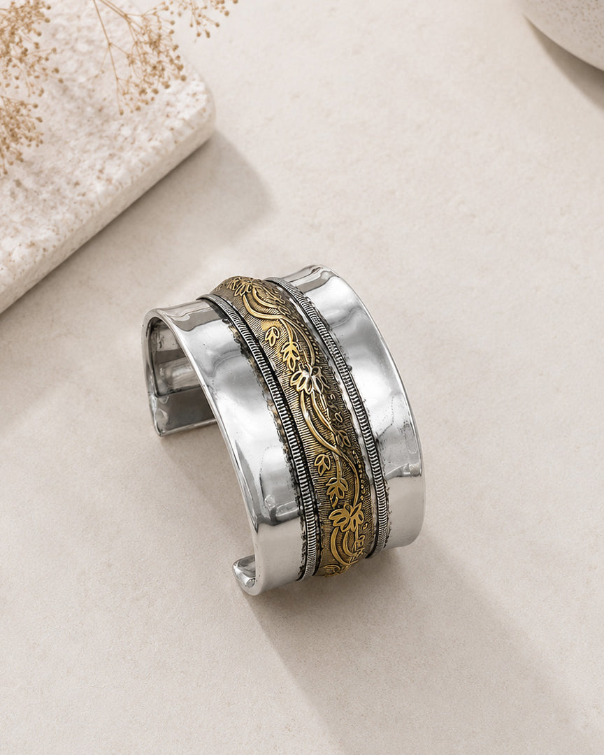 Dualtone Brass Oxidised Kada