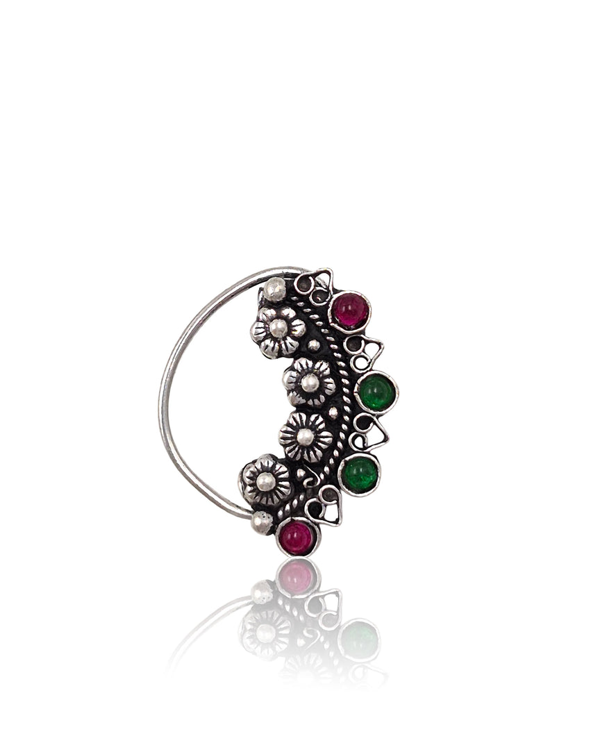 Ruhi Oxidised Maharashtrian Nosepin Combo Of 3