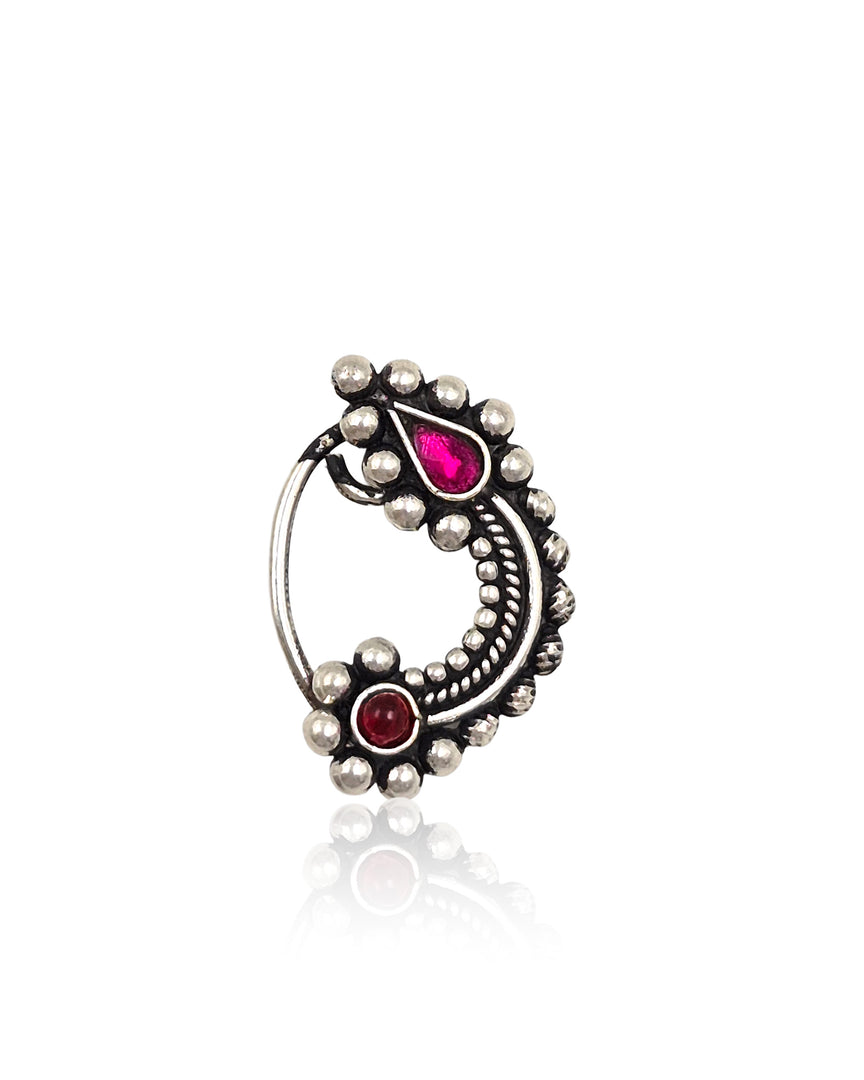 Oxidised Maharashtrian Nosepin Combo Of 3