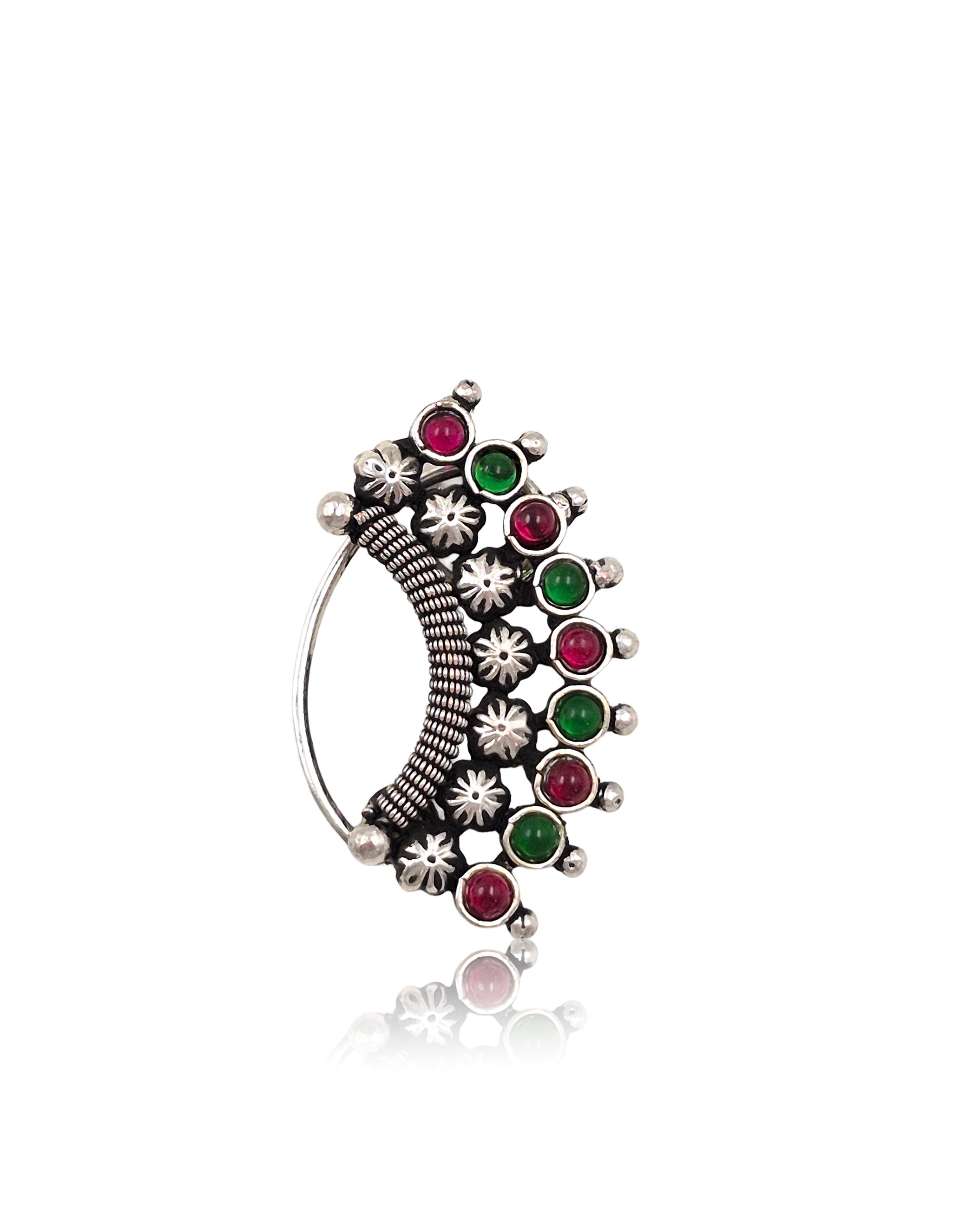 ELEGANT OXIDISED MAHARASHTRIAN NOSEPIN  COMBO OF 2