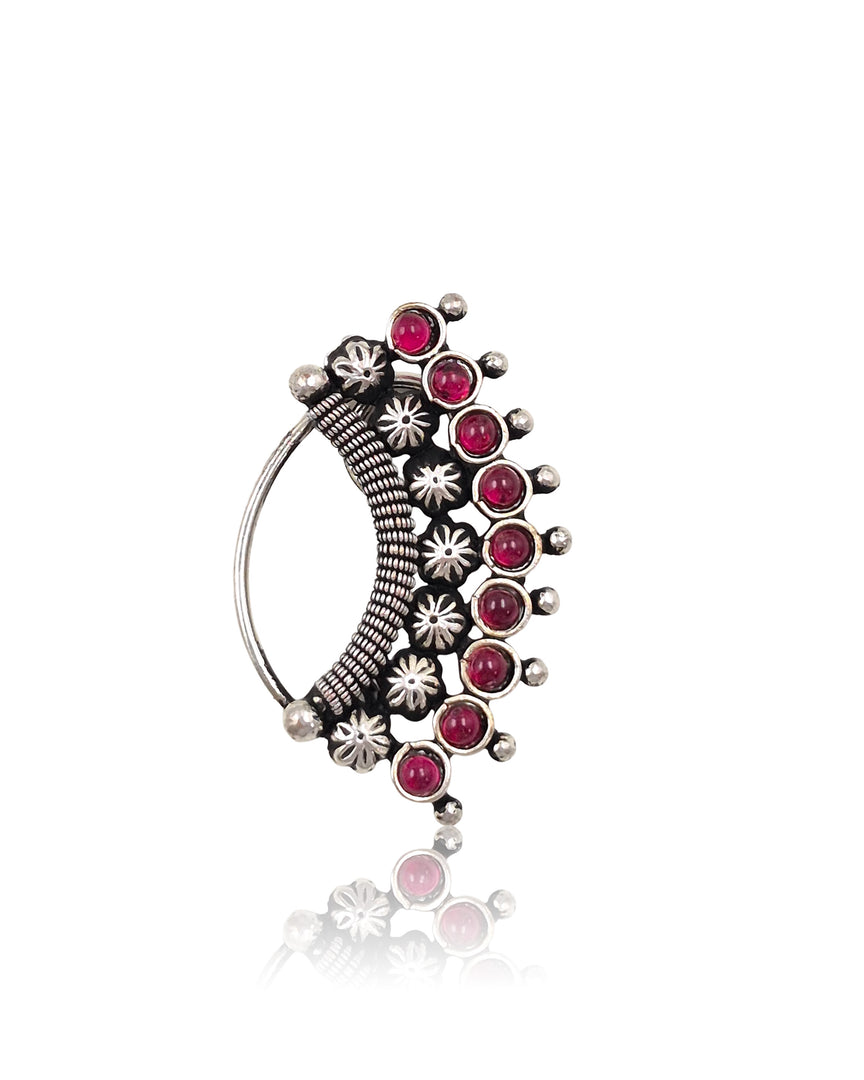 Elegant Oxidised Maharashtrian Nosepin Combo Of 3