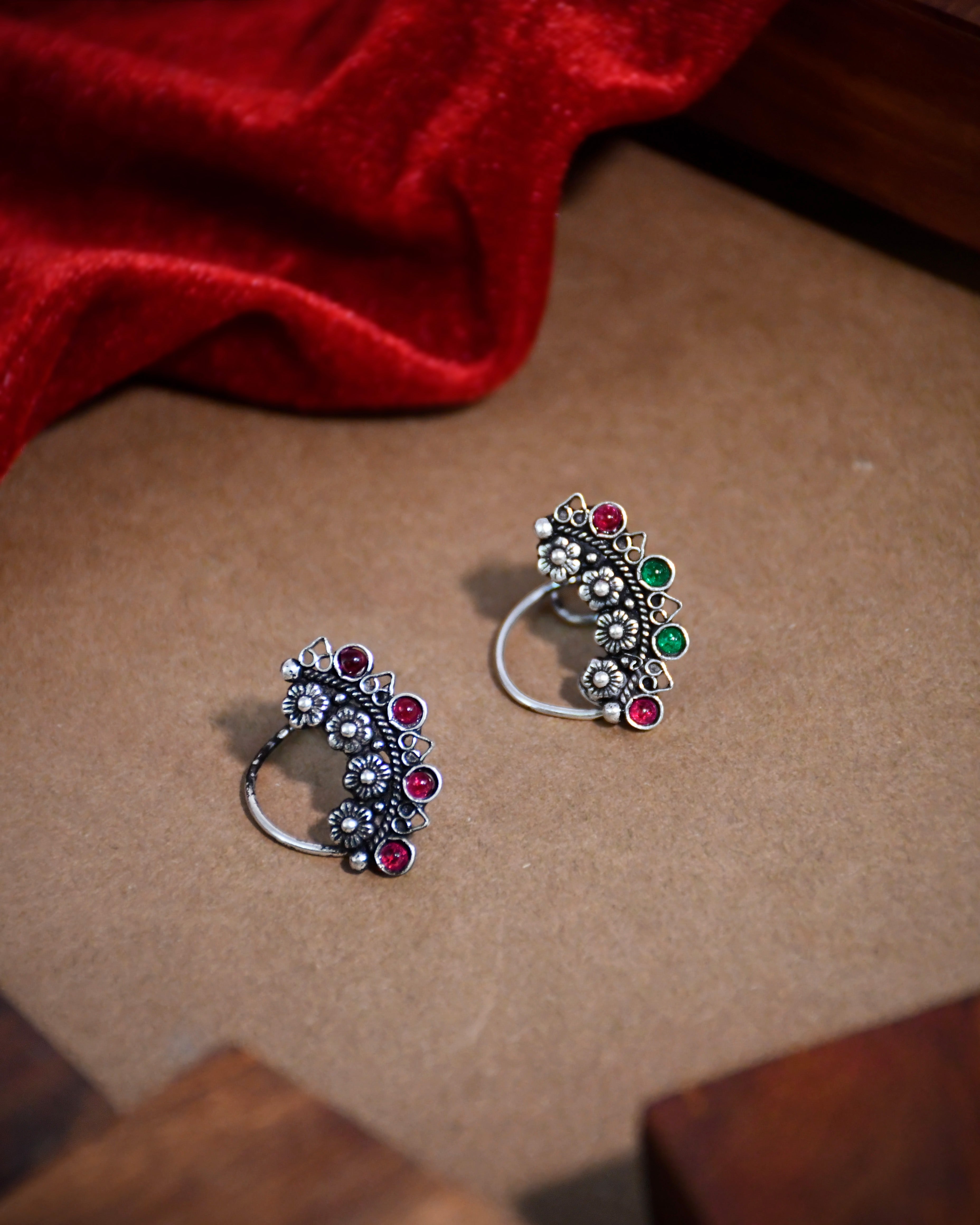RUHI OXIDISED MAHARASHTRIAN NOSEPIN  COMBO OF 2