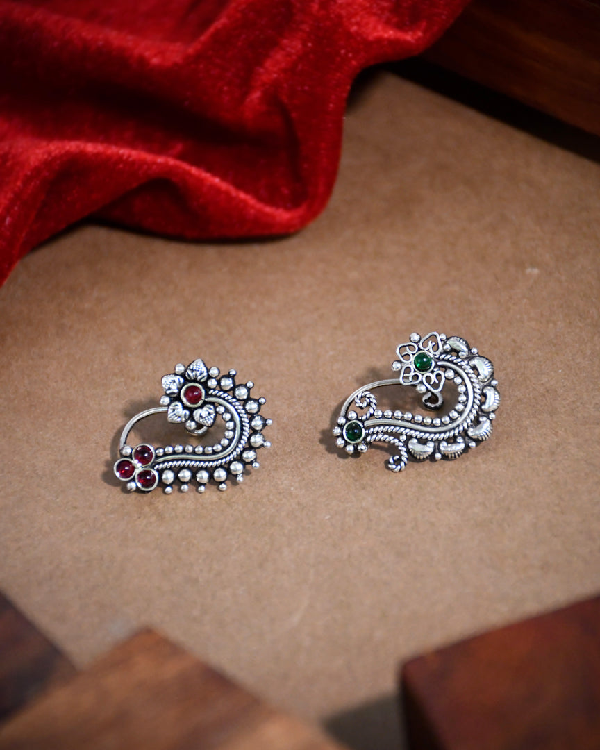 Designer Oxidised Maharashtrian Nosepin Combo Of 3