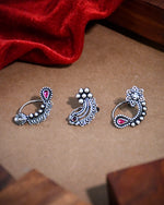 Load image into Gallery viewer, Unique Oxidised Maharashtrian Nosepin Combo Of 3