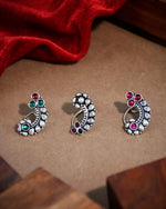 Load image into Gallery viewer, Tiya Oxidised Maharashtrian Nosepin Combo Of 3