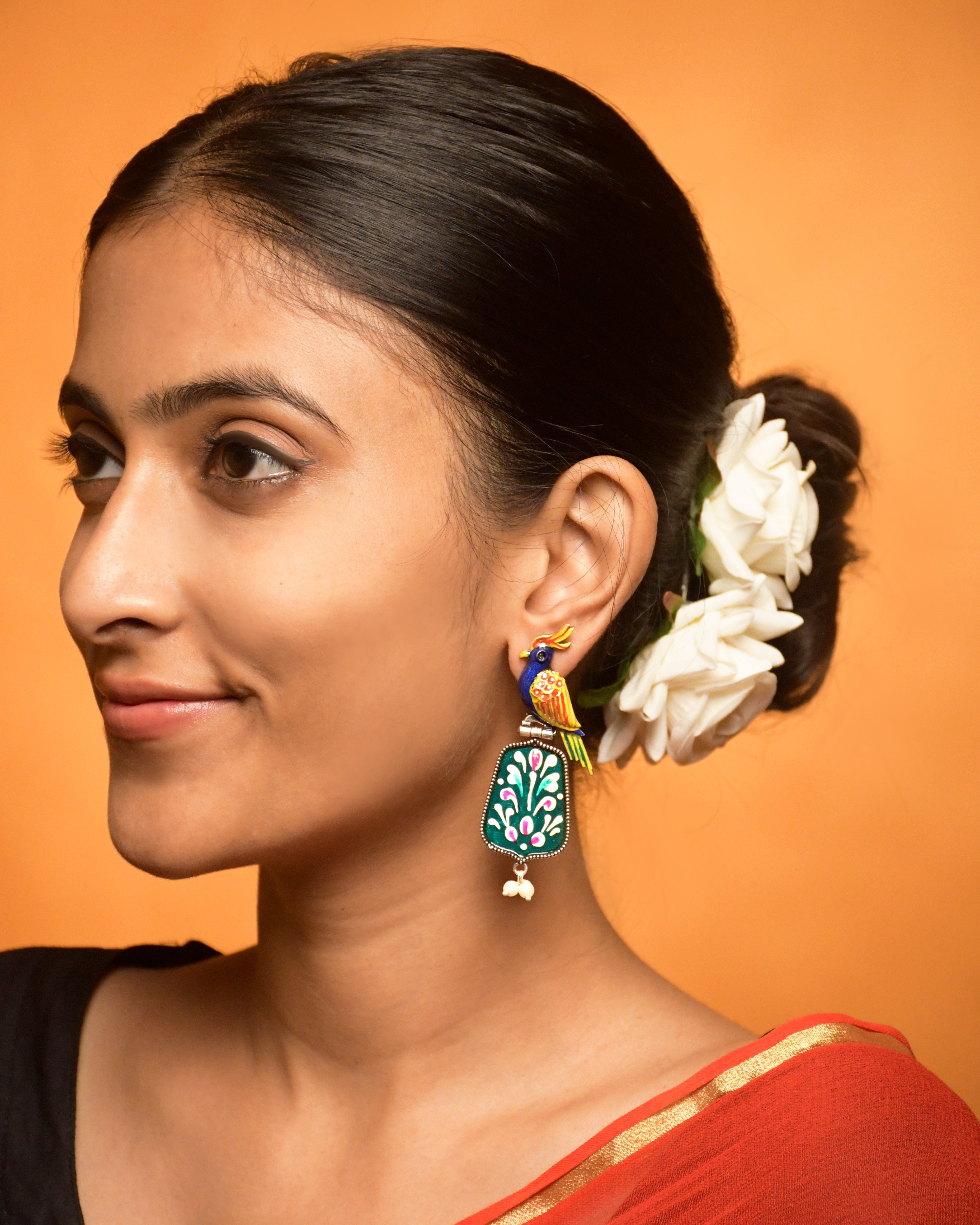 Royal Peacock Dangler Earrings
