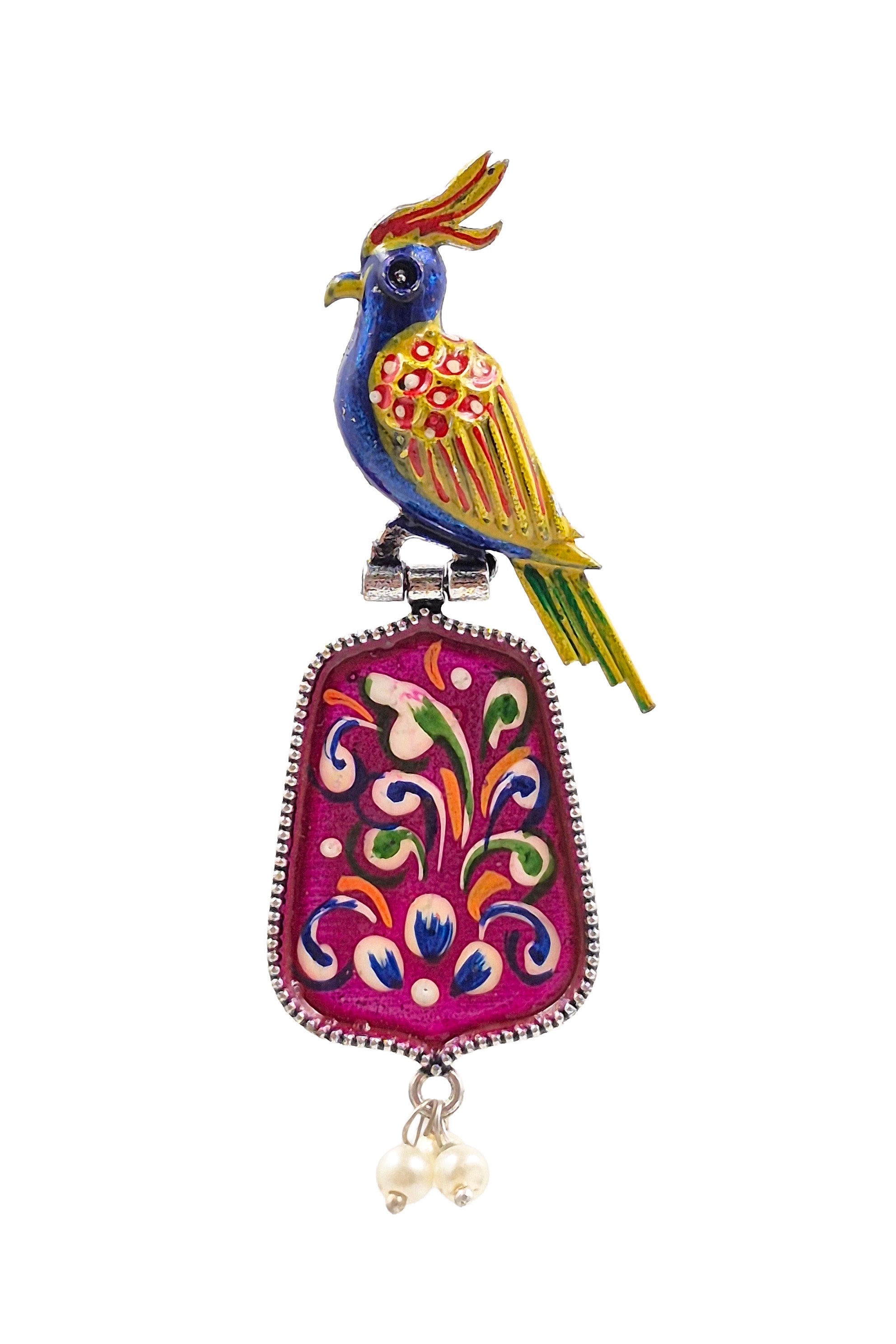 ROYAL PEACOCK DANGLER EARRINGS