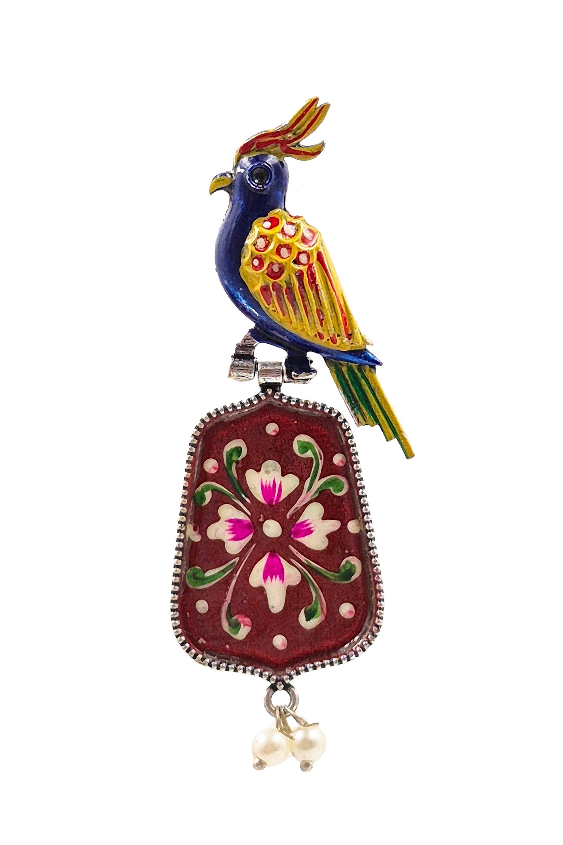 ROYAL PEACOCK DANGLER EARRINGS