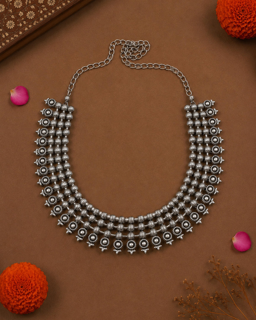 VAANI OXIDISED SHORT NECKLACE