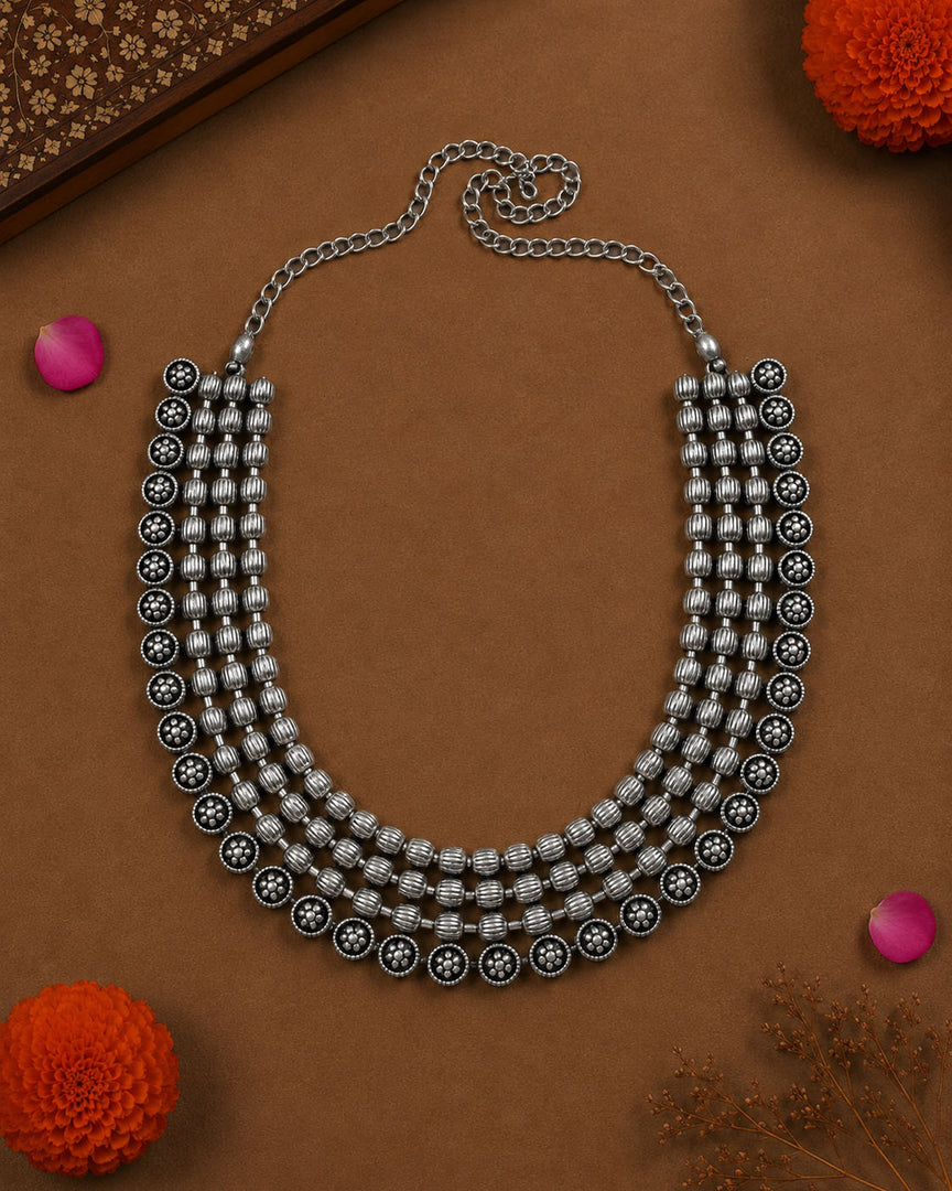 RUHANI OXIDISED SHORT NECKLACE