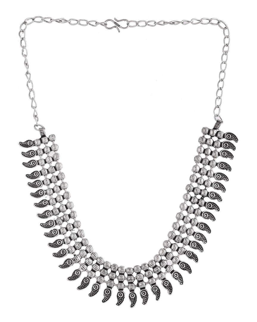 AVNI OXIDISED SHORT NECKLACE