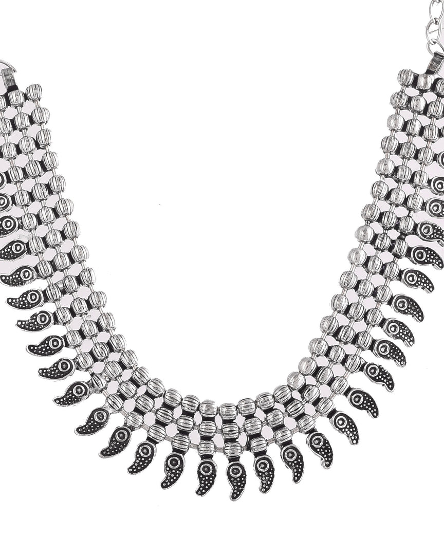 AVNI OXIDISED SHORT NECKLACE