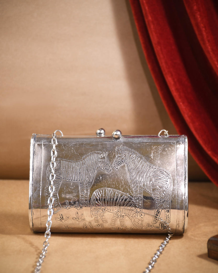 SILVER OXIDISED PURSE