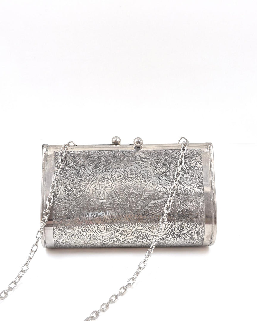 SILVER OXIDISED PURSE