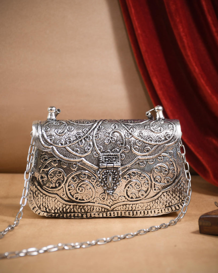 Silver Oxidised Purse