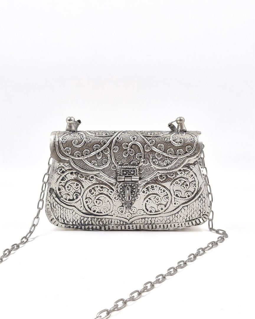 Silver Oxidised Purse