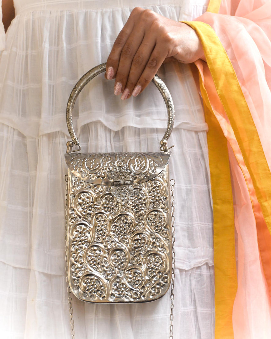 Trending Silver Oxidised Purse