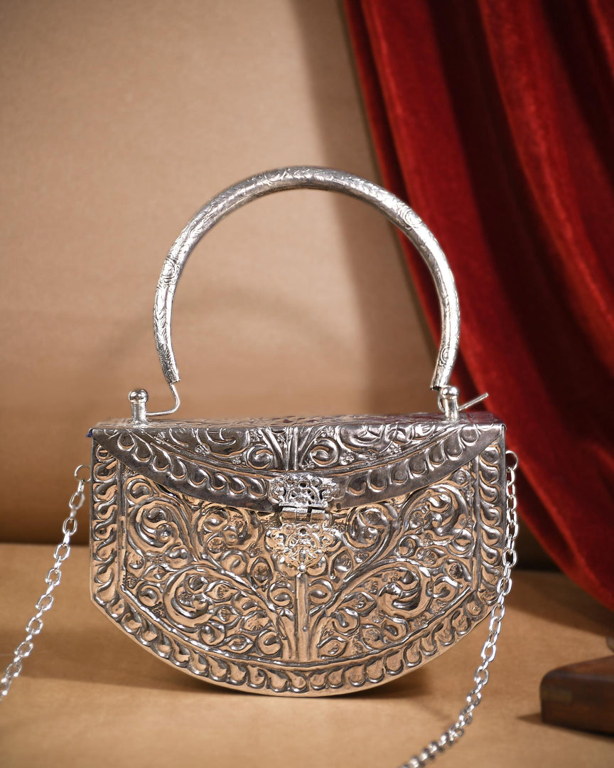 Silver Oxidised Purse