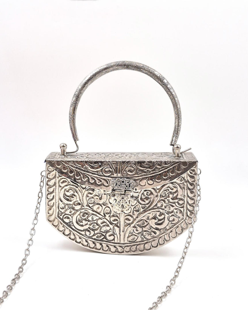 Silver Oxidised Purse