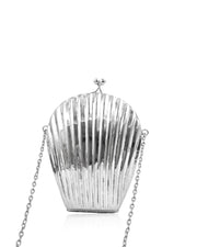 Silver Oxidised Shell Purse