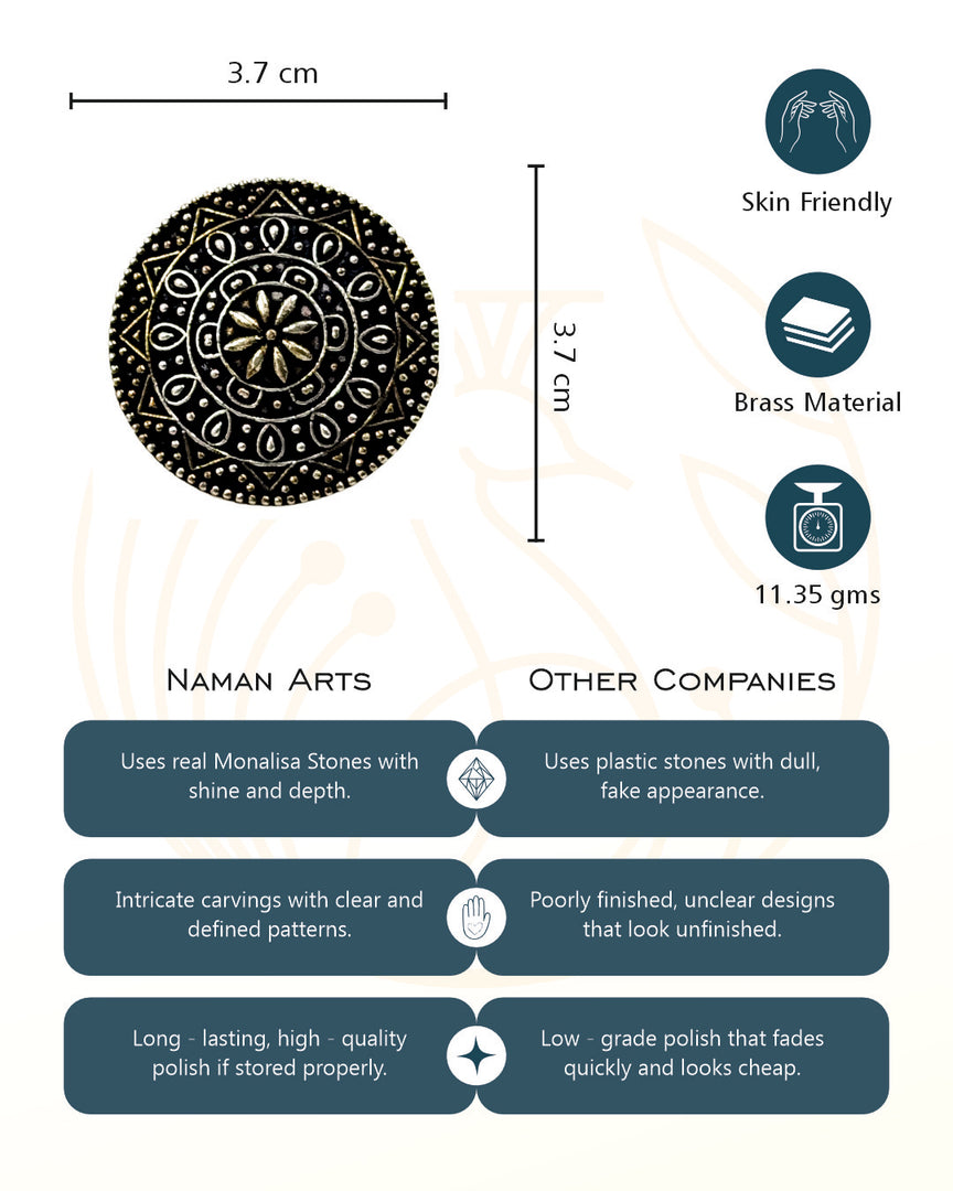 Aarohi Two Tone Oxidised Ring