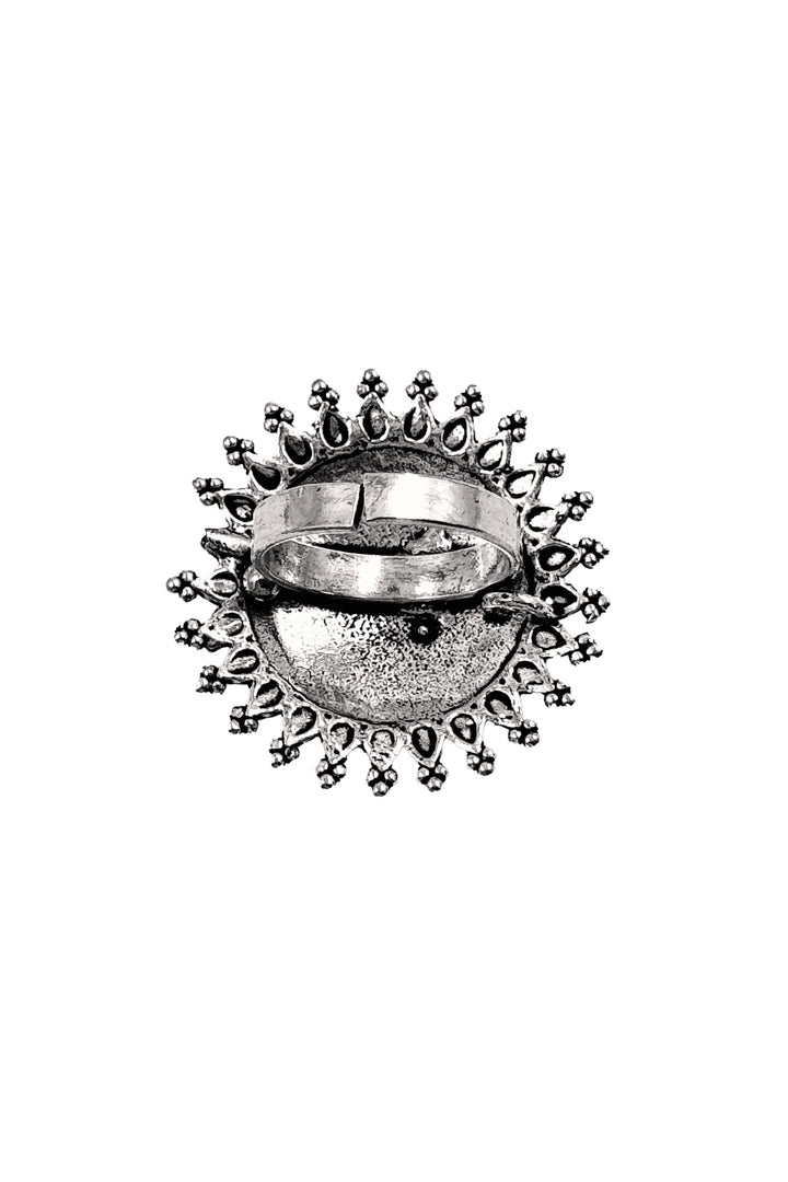 Mehra Designer Oxidised Silver Ring