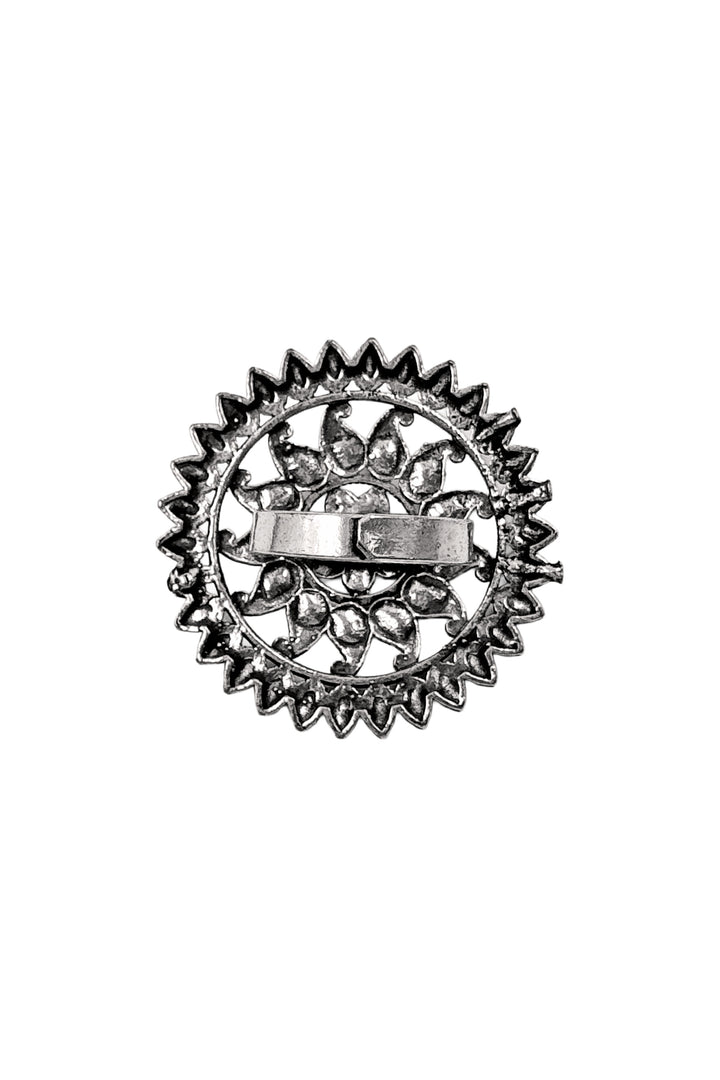 Vedika Two Tone Oxidised Ring