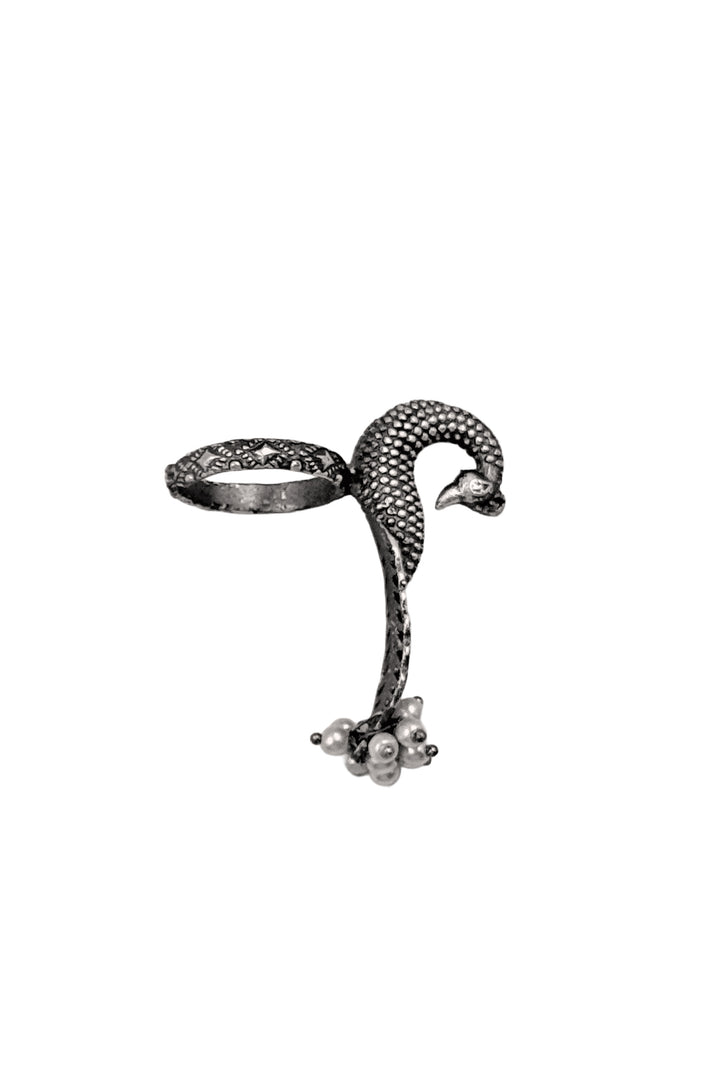 Pearled Peacock Elegance Ring