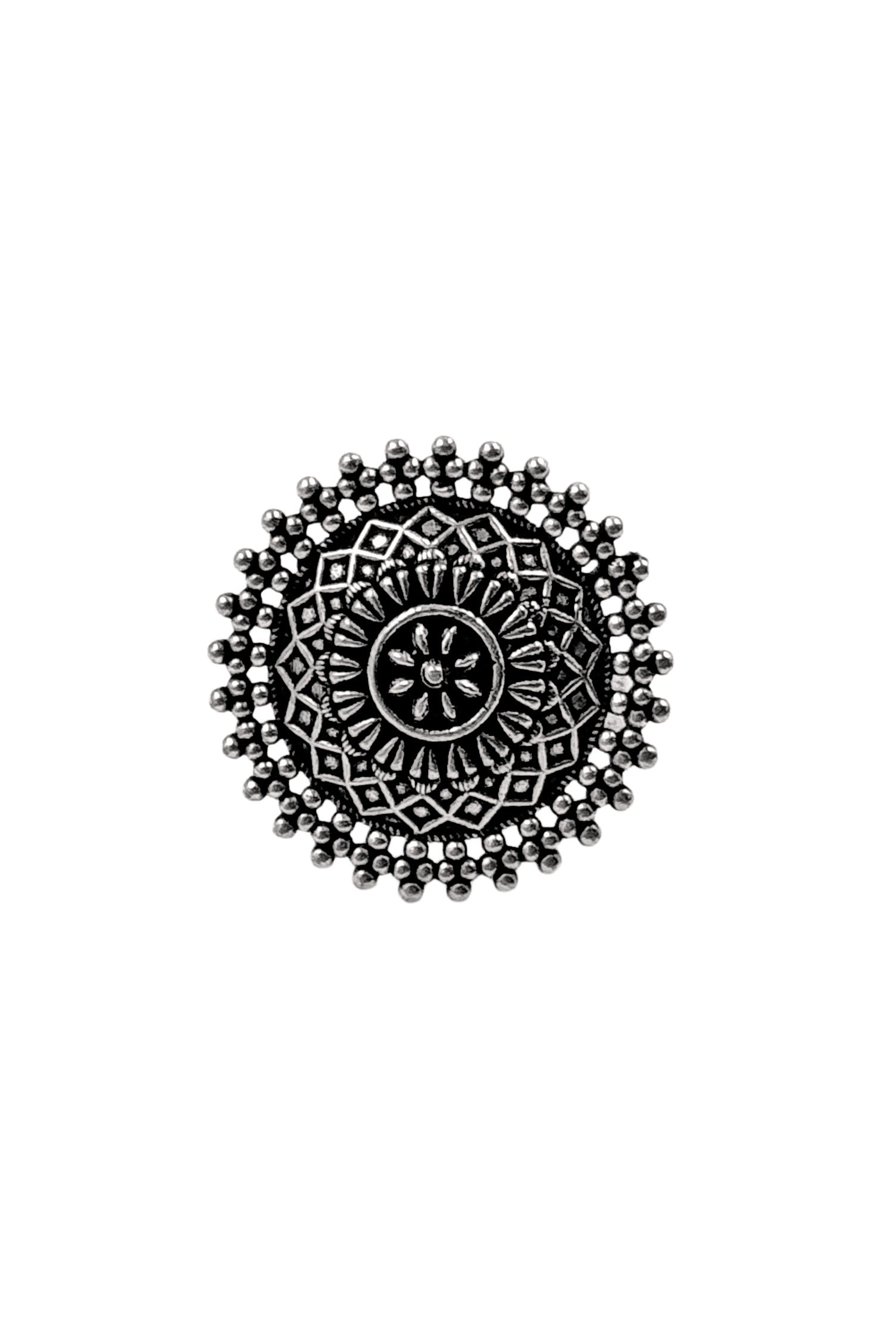 AARVI DESIGNER OXIDISED SILVER RING