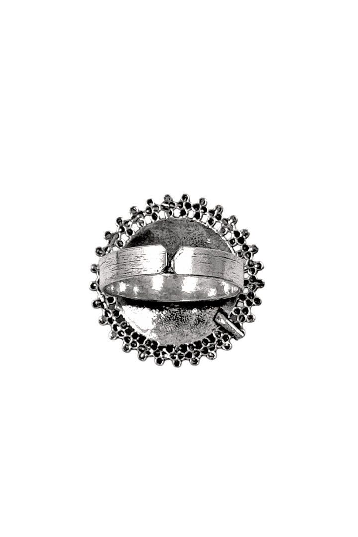 Aarvi Designer Oxidised Silver Ring
