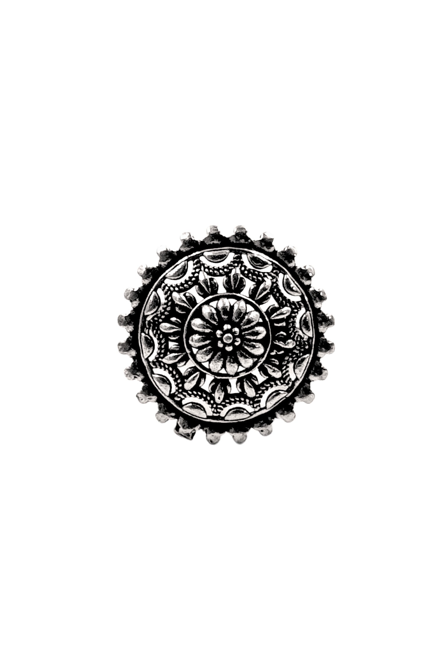 PRISHA DESIGNER OXIDISED SILVER RING