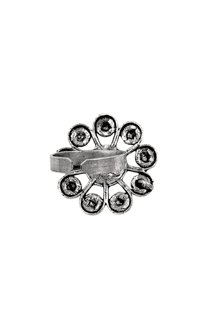 Prishika Designer Oxidised Silver Ring