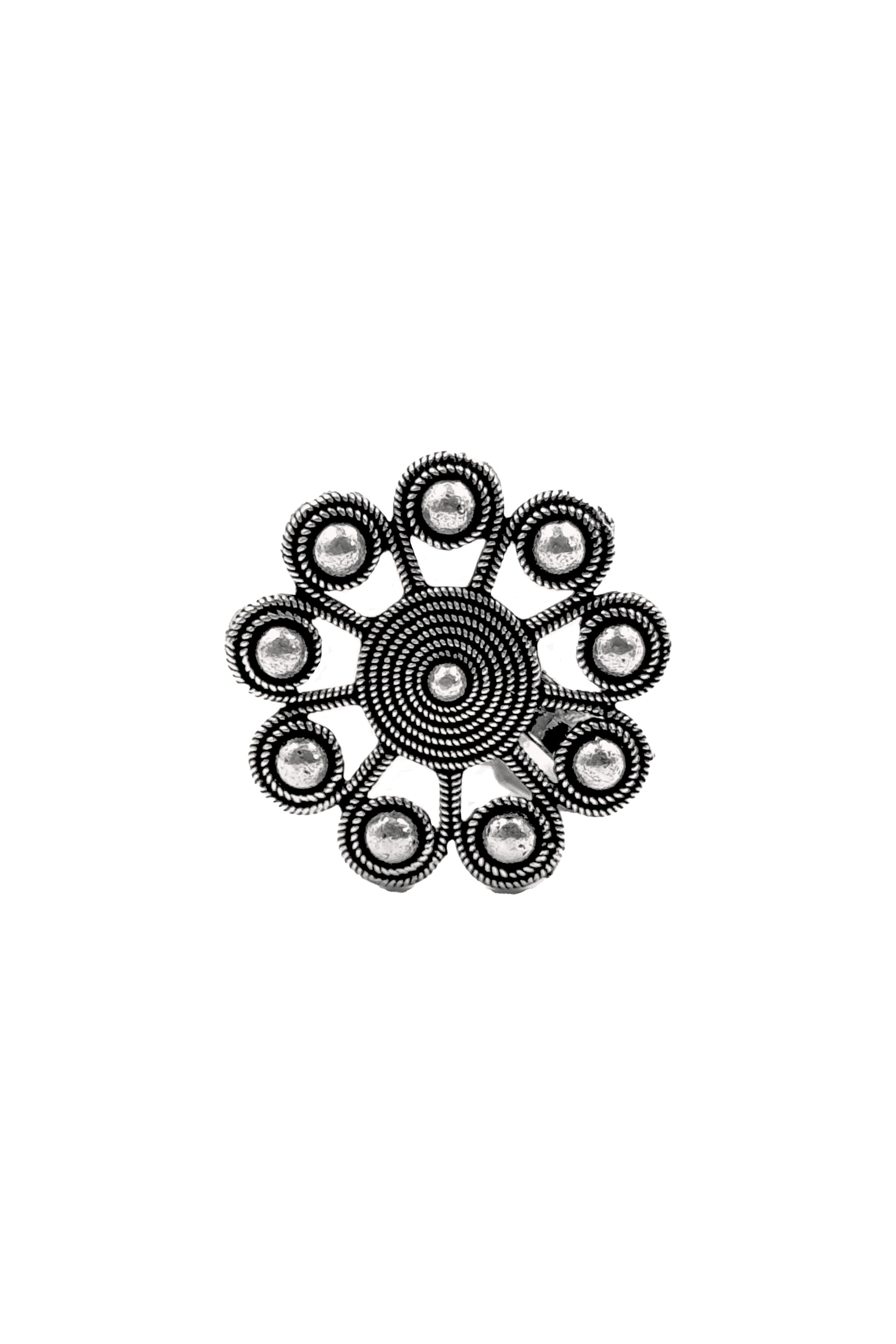 PRISHIKA  DESIGNER OXIDISED SILVER RING