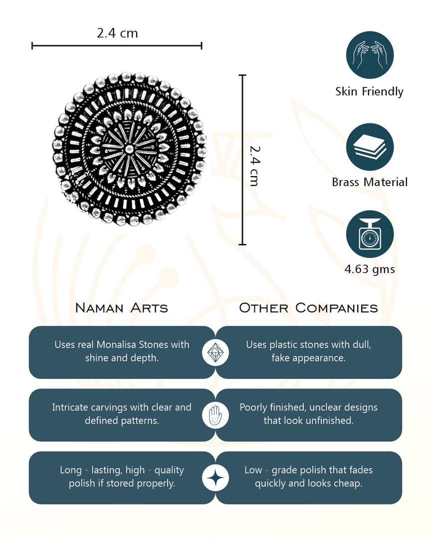 Vamika Designer Oxidised Silver Ring