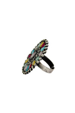 Load image into Gallery viewer, Mishika Oxidised Stone Ring