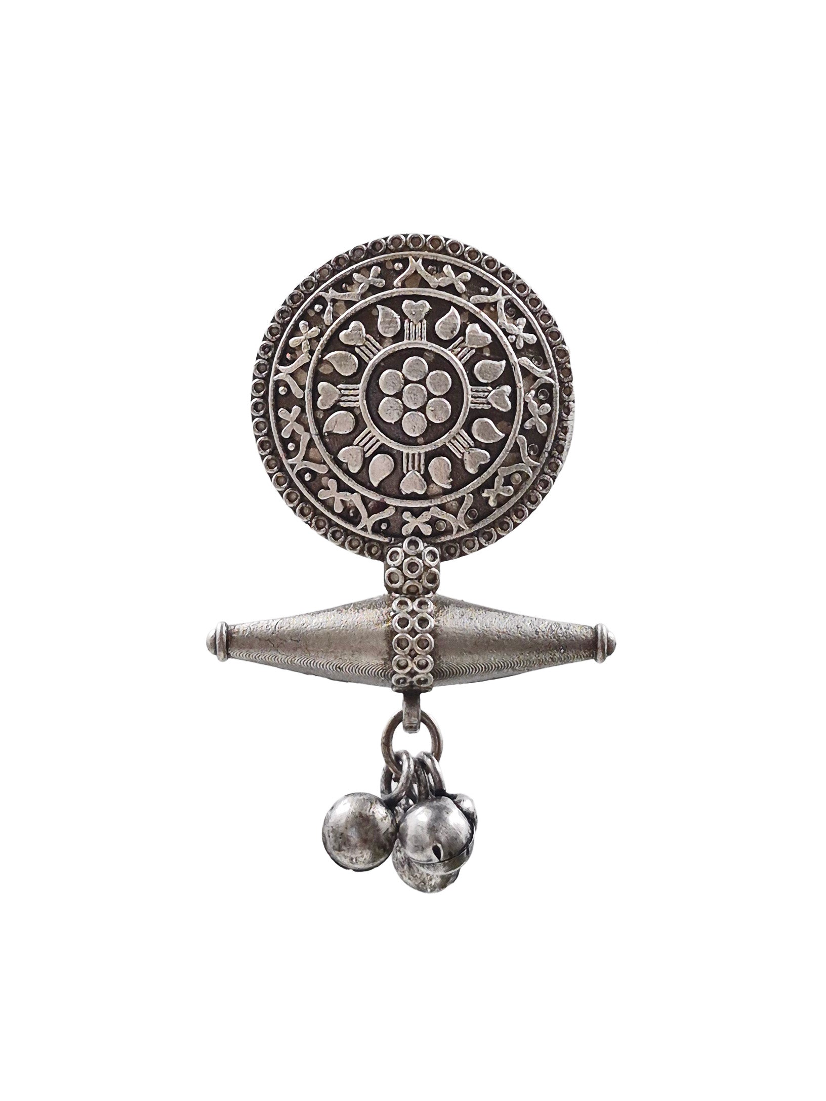 CHARVI SILVER LOOKALIKE DANGLER EARRINGS