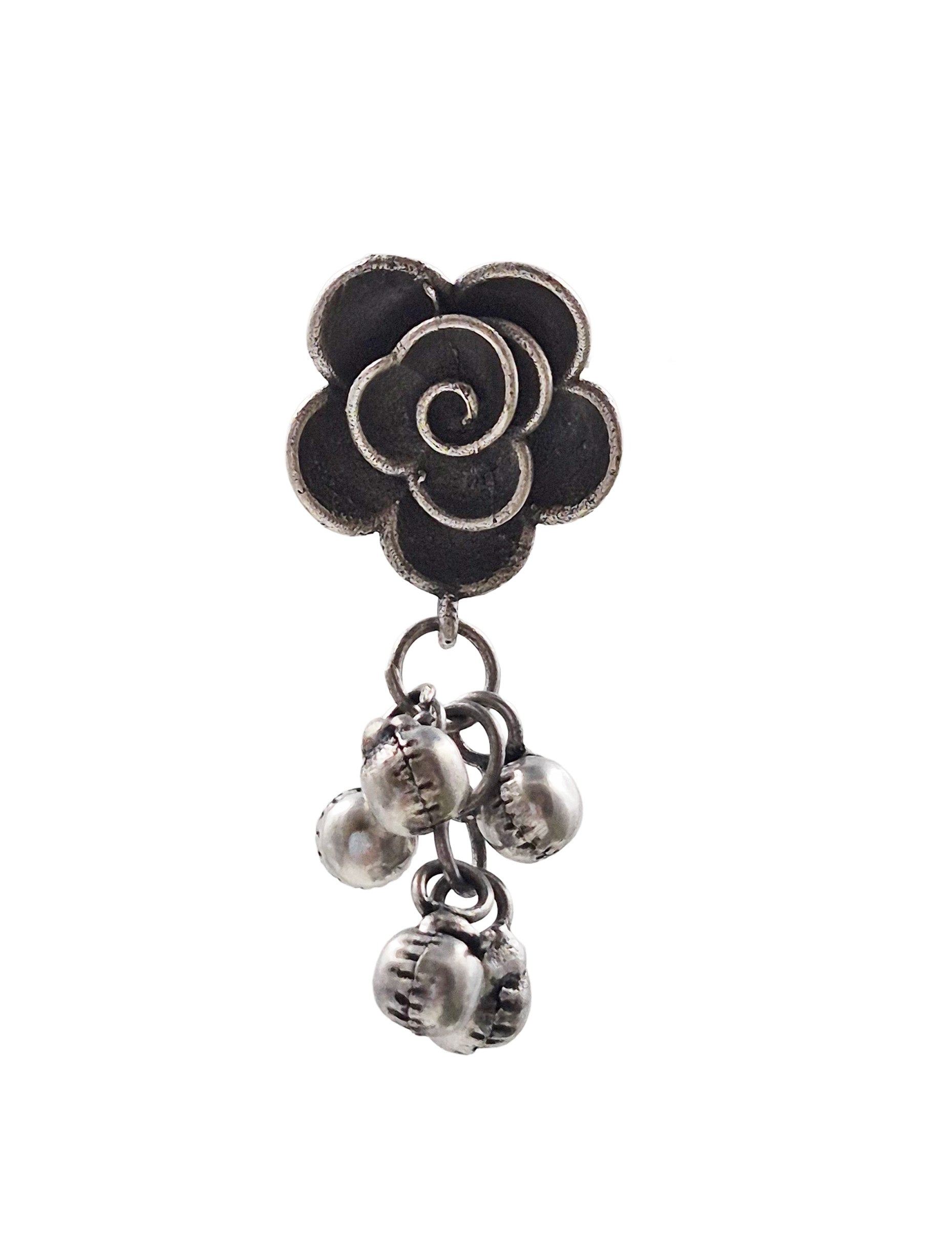 FLORA SILVER LOOKALIKE DANGLER EARRINGS