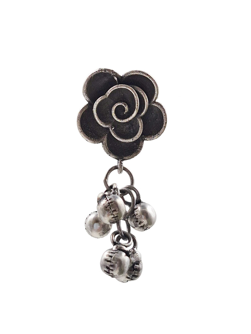 FLORA SILVER LOOKALIKE DANGLER EARRINGS