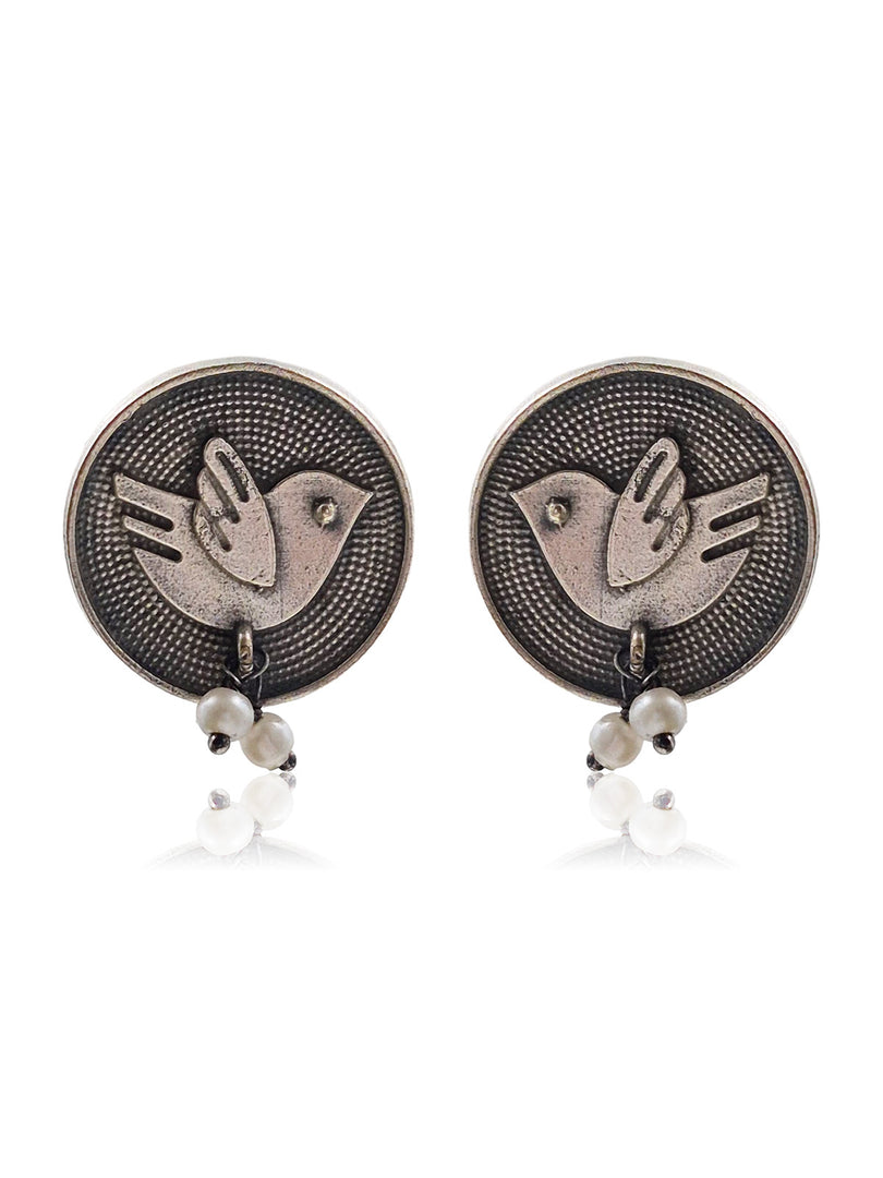 KOYAL SILVER LOOKALIKE DANGLER EARRINGS
