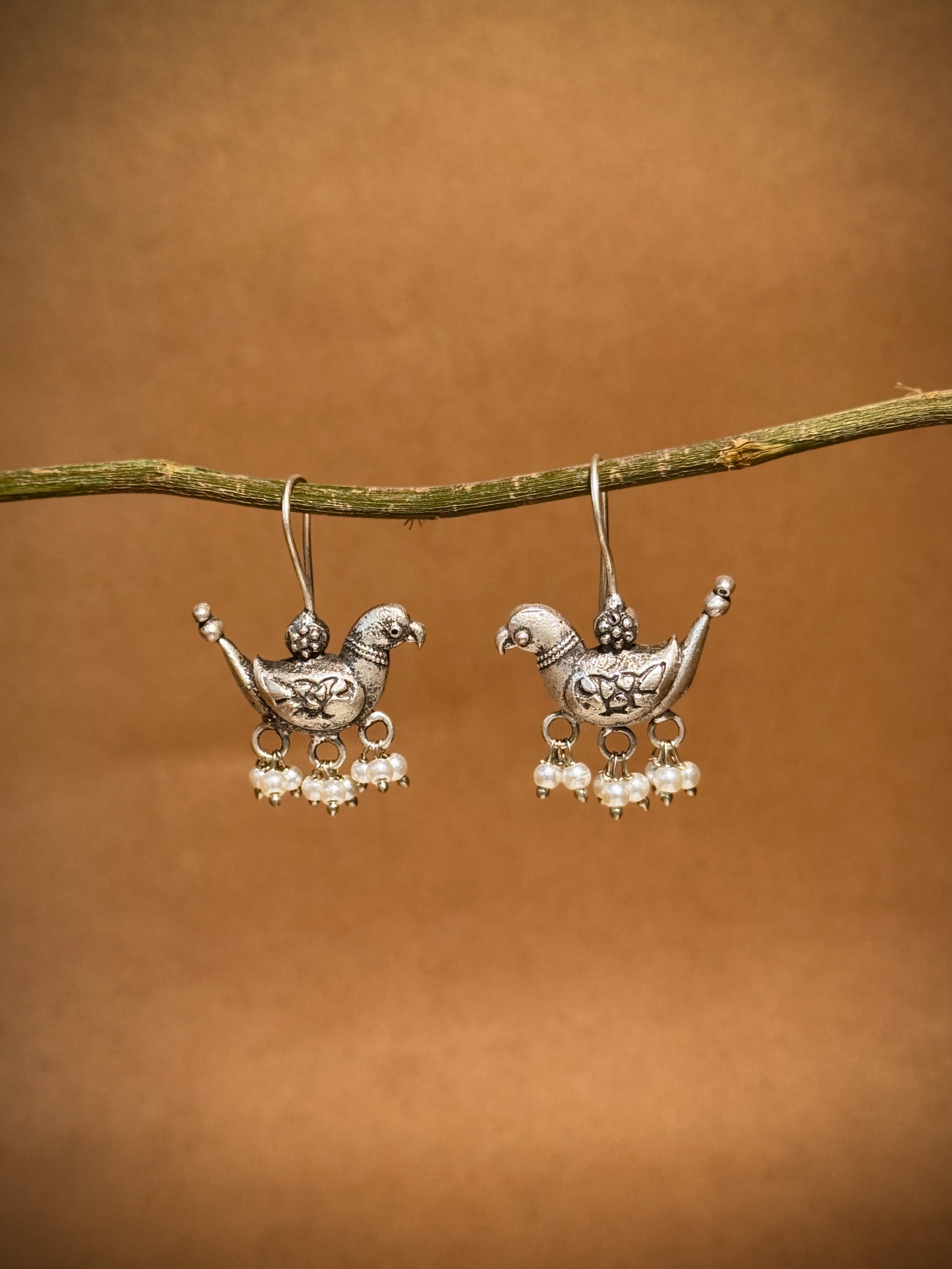 NIVA SILVER LOOKALIKE DANGLER EARRINGS