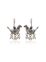 Load image into Gallery viewer, Niva Silver Lookalike Dangler Earrings
