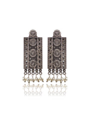Ziva Silver Lookalike Dangler Earrings