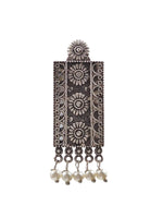 Load image into Gallery viewer, Ziva Silver Lookalike Dangler Earrings
