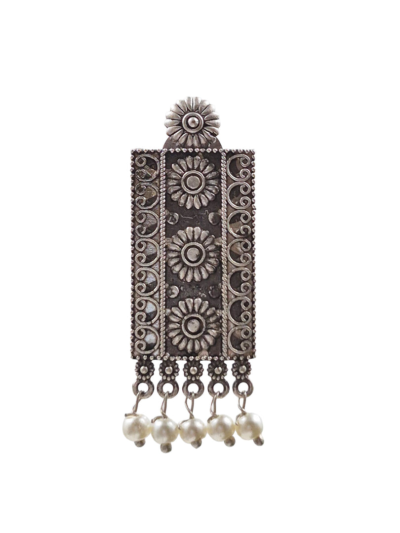 Ziva Silver Lookalike Dangler Earrings