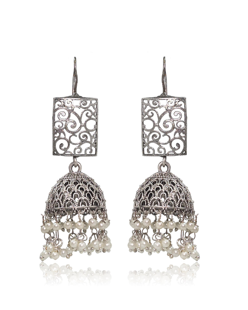 swara Silver Lookalike Earrings