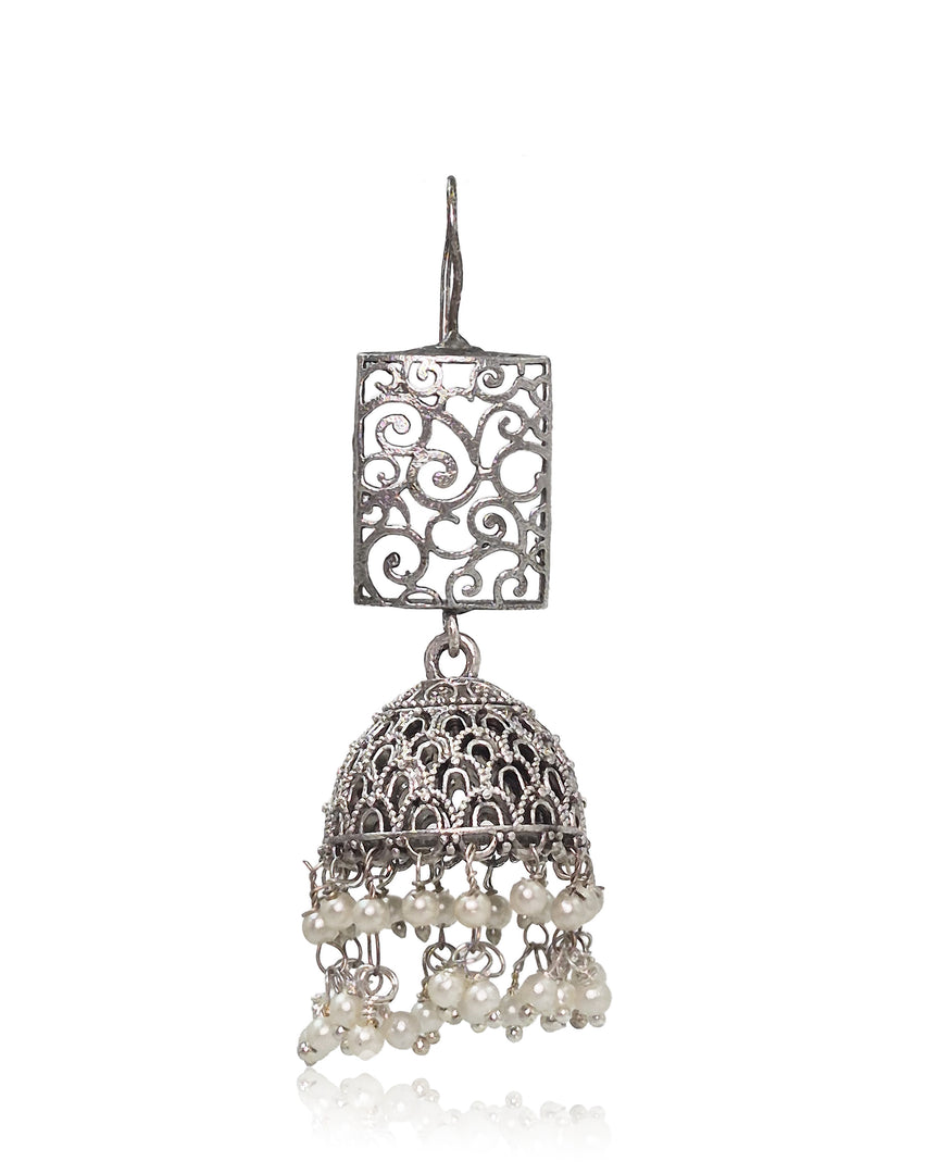 swara Silver Lookalike Earrings