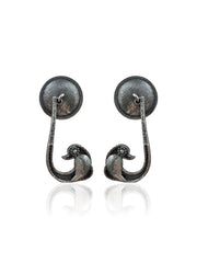 CHAHAK SILVER LOOKALIKE STUD EARRINGS